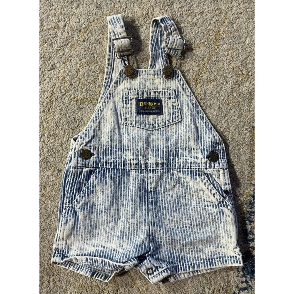 Vintage acid washed Oshkosh shortalls